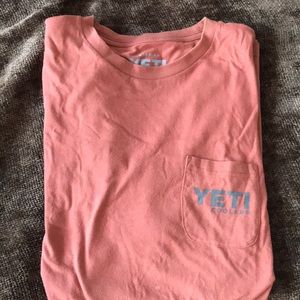 Yeti Coolers Orange/Salmon Pocket Tee Shirt